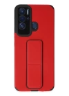 BFS  Tecno Pova Neo Kılıf Mega Standlı Silikon - Kırmızı