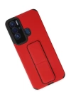 BFS  Tecno Pova Neo Kılıf Mega Standlı Silikon - Kırmızı
