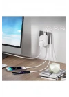 BFS Tekli Yüksek Voltaj Korumalı Duvar Prizi 2x Type-c 1x Usb Çıkışlı Priz Grup Priz Çoğaltıcı Beyaz