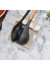 BFS  Tencere Kapak Tutuculu Kaşıklıklı Tencere Kapak Standı Pratik Kaşık Kepçe Altlık Düzenleyici