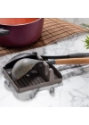 BFS  Tencere Kapak Tutuculu Kaşıklıklı Tencere Kapak Standı Pratik Kaşık Kepçe Altlık Düzenleyici
