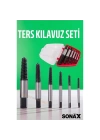BFS  Ters Kılavuz 6 lı Set Saf Çelik Kırık Civata Vida Sökücü Kırılmış Vida Civata Sökme Aparatı