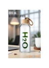 BFS Transformacion Cam Matara - 800 Ml Bambu Kapaklı Borosilikat Cam Matara - Ofis Matarası