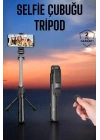BFS Tripod Kablosuz Bluetooth Bağlantılı Selfie Çubuğu 360 Derece Dönebilen