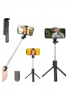 BFS Tripod Selfie Çubuğu Bluetooth Kumandalı Kablosuz Led Işıklı