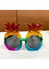 BFS Tropikal Ananas Tasarımlı Renkli Hawaii Parti Gözlüğü