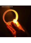 BFS Turuncu Led Işıklı Baskı Yapılabilen Pilli Bileklik Bilezik 1,5 Cm Genişlik