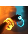 BFS Turuncu Led Işıklı Baskı Yapılabilen Pilli Bileklik Bilezik 1,5 Cm Genişlik