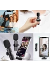 BFS  Type C Uyumlu İphone Dönüştürücülü Kablosuz Yaka Mikrofonu Android ve İphone Uyumlu Mini Mikrofon
