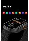 BFS Ultra 8 2.1 inç IPS Ekran Konuşma ve NFC Özellikli Akıllı Saat - Siyah
