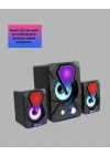 BFS USB Bağlantılı RGB 2.1 Hoparlör Seti Derin Bas ve Renkli Işık