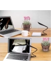 BFS  USB Girişli 14 Ledli 3 Kademeli Dokunmatik Masa/Kitap Okuma Lambası Ledi Siyah