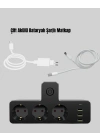 BFS USB ve Type-C Portlu Anahtarlı Çoklu Priz Güç Ünitesi