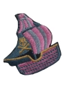 BFS  Ütü İle Yapışan Yelkenli Pembe Arma 4x3 cm