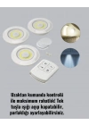 BFS Uzaktan Kumanda İle Kontrol Edilebilen Yapışkanlı 3 Lü Kablosuz Led Spot Lamba