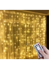 BFS  Uzaktan Kumandalı LED Perdeye Takılabilen Kancalı Işık Usb 3x3 Metre Peri Perde LED