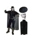 BFS   V For Vendetta Maskesi Şapkası ve Pelerin Kostüm Seti Yetişkin Boy