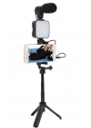 BFS Video Making Kit Telefon Tutucu Vlog Video Mini Led Işıklı