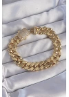 BFS Vip Seri Gurmet Zirkon Taşlı Gold Renk Bileklik