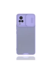 BFS  Vivo V21 Kılıf Platin Kamera Koruma Silikon - Lila