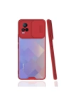 BFS  Vivo V21e Kılıf Platin Kamera Koruma Silikon - Kırmızı