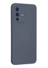 BFS  Vivo V23 5G Kılıf Nano içi Kadife Silikon - Gri