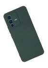 BFS  Vivo V23 5G Kılıf Nano içi Kadife Silikon - Koyu Yeşil