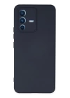 BFS  Vivo V23 5G Kılıf Nano içi Kadife Silikon - Lacivert