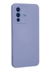 BFS  Vivo V23 5G Kılıf Nano içi Kadife Silikon - Lila