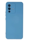 BFS  Vivo V23 5G Kılıf Nano içi Kadife Silikon - Mavi