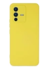 BFS  Vivo V23 5G Kılıf Nano içi Kadife Silikon - Sarı