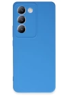 BFS  Vivo V30 Lite 4G Kılıf First Silikon - Mavi