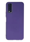 BFS  Vivo Y11S Kılıf Nano içi Kadife Silikon - Mor
