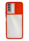 BFS  Vivo Y11S Kılıf Palm Buzlu Kamera Sürgülü Silikon - Kırmızı