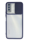 BFS  Vivo Y11S Kılıf Palm Buzlu Kamera Sürgülü Silikon - Lacivert