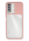 BFS  Vivo Y11S Kılıf Palm Buzlu Kamera Sürgülü Silikon - Pembe