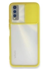 BFS  Vivo Y11S Kılıf Palm Buzlu Kamera Sürgülü Silikon - Sarı