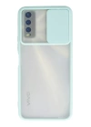 BFS  Vivo Y11S Kılıf Palm Buzlu Kamera Sürgülü Silikon - Turkuaz