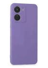 BFS  Vivo Y16 Kılıf First Silikon - Lila