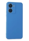 BFS  Vivo Y16 Kılıf First Silikon - Mavi