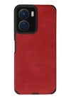 BFS  Vivo Y16 Kılıf Loop Deri Silikon - Kırmızı