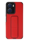 BFS  Vivo Y16 Kılıf Mega Standlı Silikon - Kırmızı
