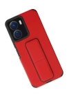 BFS  Vivo Y16 Kılıf Mega Standlı Silikon - Kırmızı