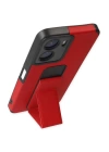 BFS  Vivo Y16 Kılıf Mega Standlı Silikon - Kırmızı