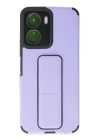 BFS  Vivo Y16 Kılıf Mega Standlı Silikon - Lila