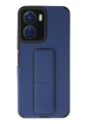 BFS  Vivo Y16 Kılıf Mega Standlı Silikon - Mavi