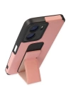 BFS  Vivo Y16 Kılıf Mega Standlı Silikon - Pudra