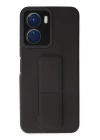 BFS  Vivo Y16 Kılıf Mega Standlı Silikon - Siyah
