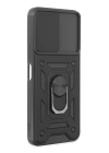 BFS  Vivo Y16 Kılıf Pars Lens Yüzüklü Silikon - Siyah