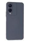 BFS  Vivo Y17S Kılıf Nano içi Kadife Silikon - Gri